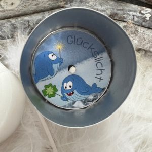 Teelichtbotschaft Wale "Glückslicht"