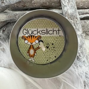 Teelichtbotschaft  Tiger "Glückslicht"
