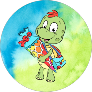 Buttonvorlage Einschulung Schildkröte