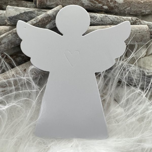 30 handgestanzte weiße Papierengel (6,5 cm)