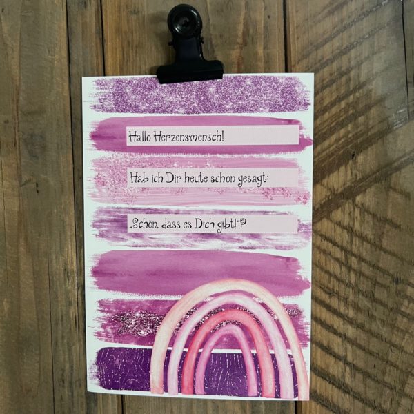 15 x Postkarte DIN A6: Herzensmensch
