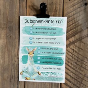 30 x Postkarte DIN A6: Gutscheinkarte für