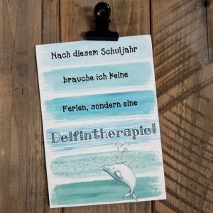 5 x Postkarte DIN A6: Delfintherapie