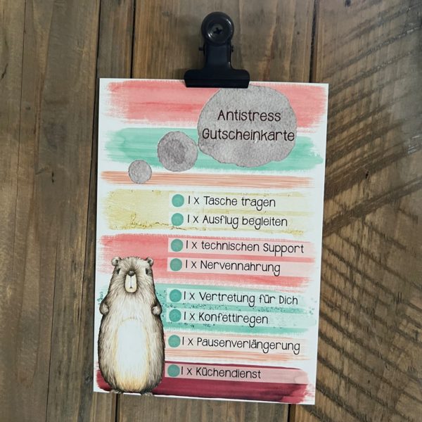 30 x Postkarte DIN A6: Antistress