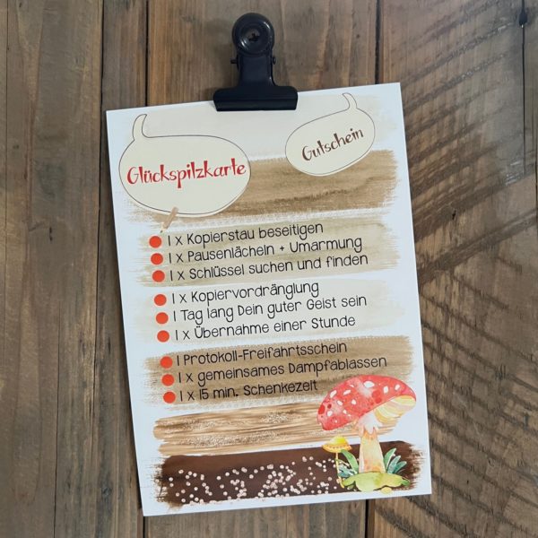 15 x Postkarte DIN A6: Glückspilz