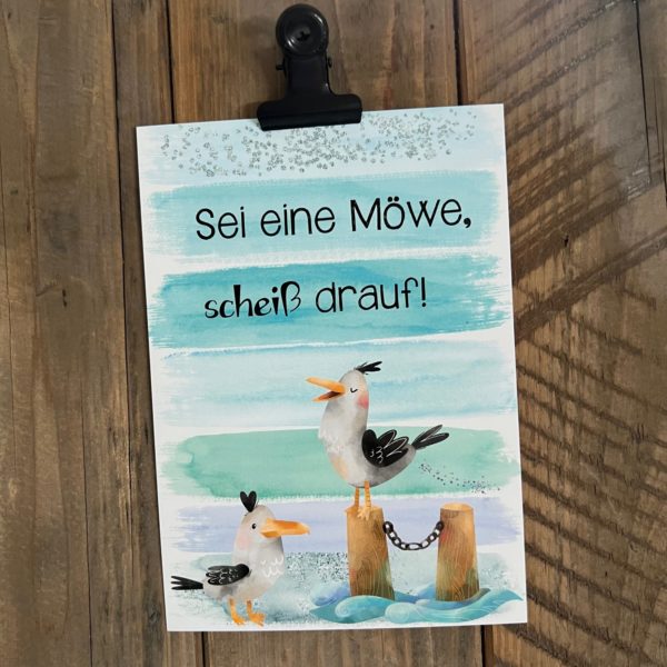 5 x Postkarte DIN A6: Möwe