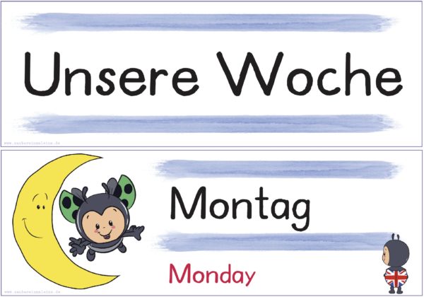 Wochentage Marienkäfer