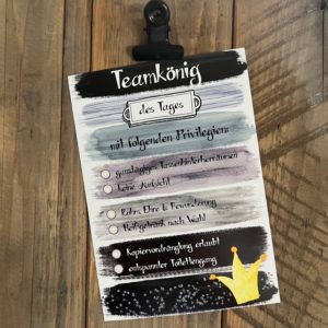 25 x Postkarte DIN A6: Teamkönig