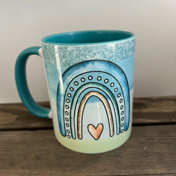 Keramiktasse glänzend:  Regentanz