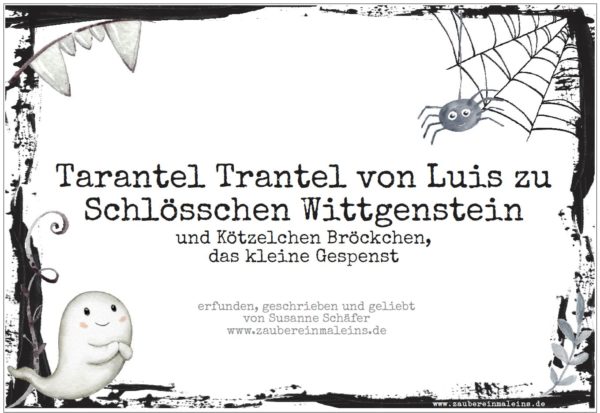 Kooperatives Lesespiel/Leseweg/Lesedomino: Tarantel Trantel und Kötzelchen Bröckchen