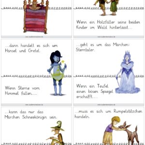 Lesespiel: Wenn ... dann ... - Märchen mit 21 Kärtchen