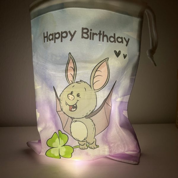 Lichtbeutel: Fledermaus - Happy Birthday