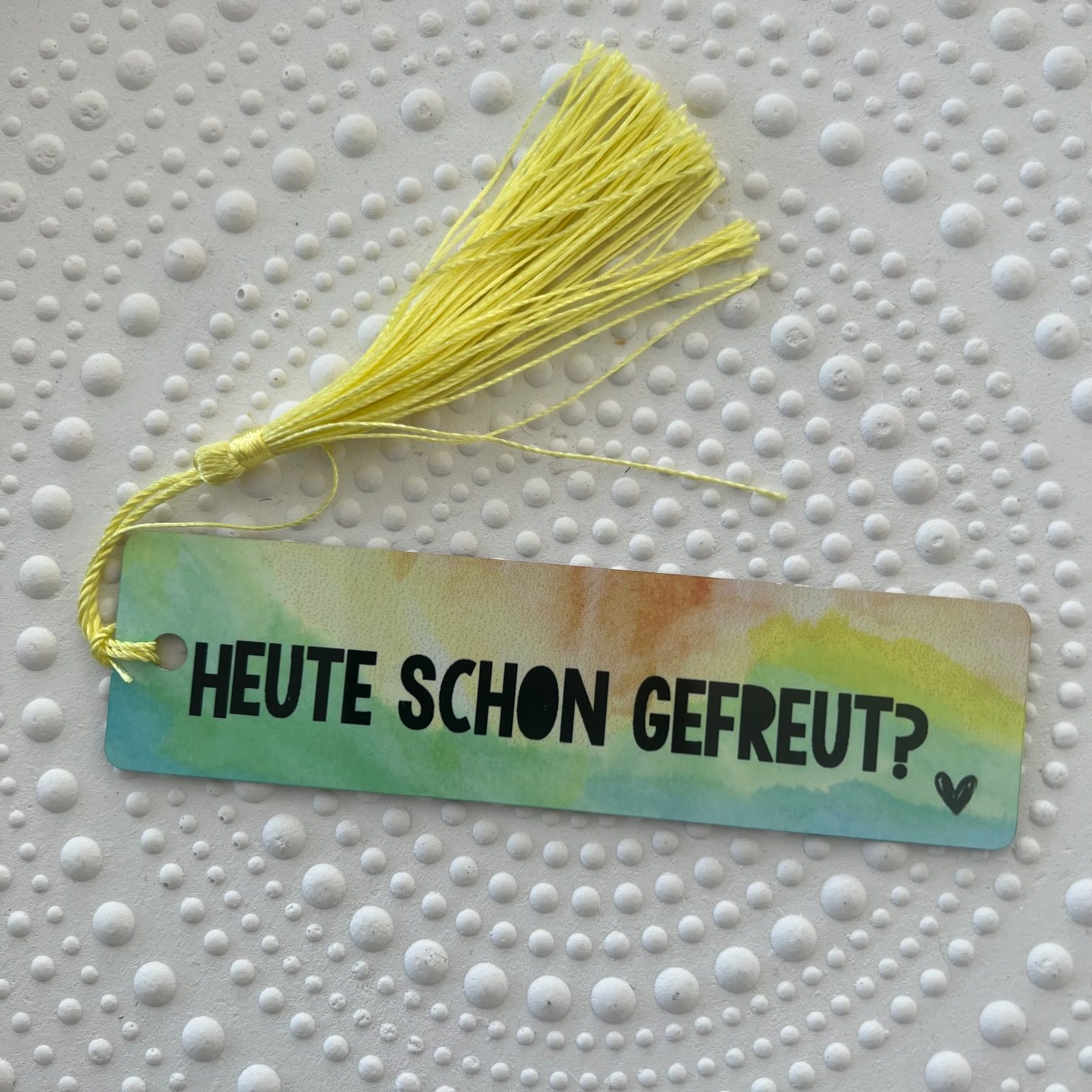 Lesezeichen (Alu) Heute schon gefreut? Zaubereinmaleins Shop