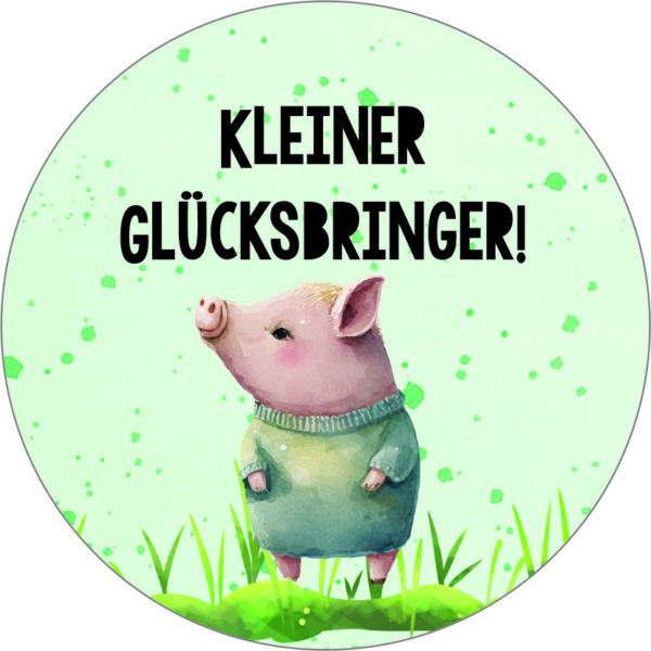 Buttonvorlage: Kleiner Glücksbringer
