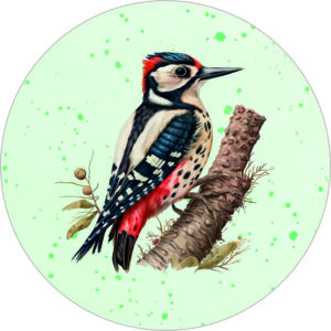 Buttonvorlage: Buntspecht