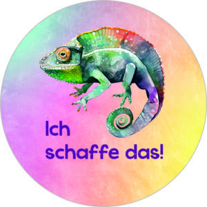 Buttonvorlage: Chamäleon - Ich schaffe das!