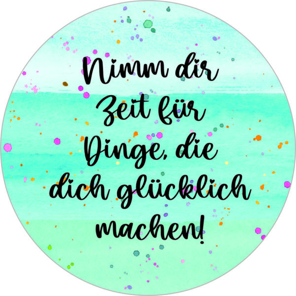 Buttonvorlage: Dinge, die glücklich machen