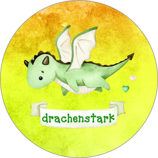 Buttonvorlage: Drachenstark