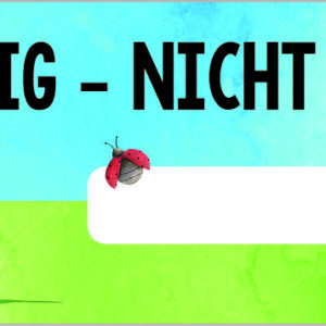 Vorlage für Lineal: Einzig - nicht artig