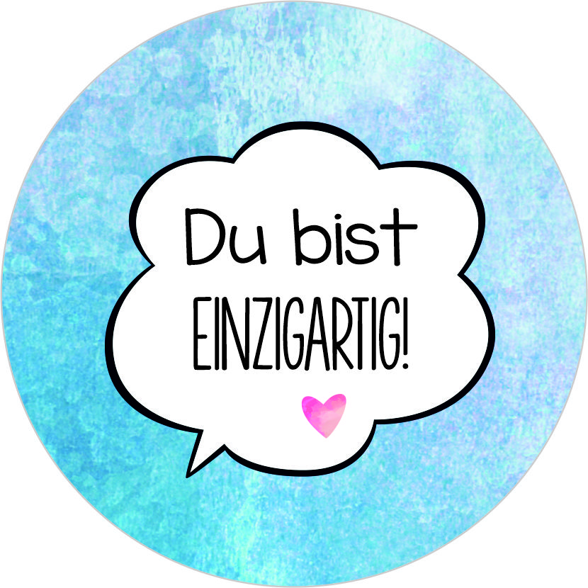 Buttonvorlage Du bist einzigartig! Zaubereinmaleins Shop