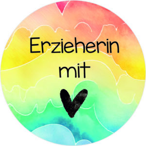 Buttonvorlage: Erzieherin mit Herz