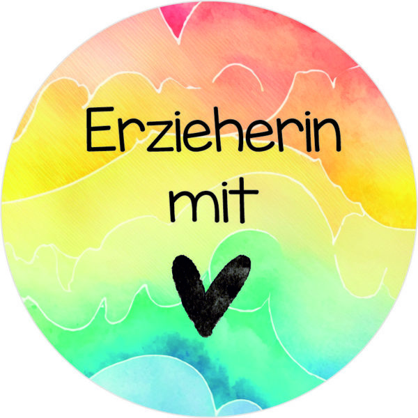 Buttonvorlage: Erzieherin mit Herz