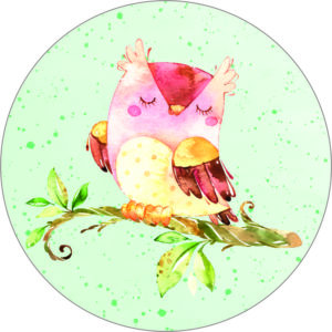 Buttonvorlage: Eule