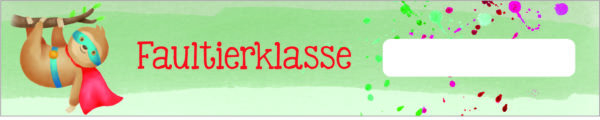 Vorlage für Lineal: Faultierklasse