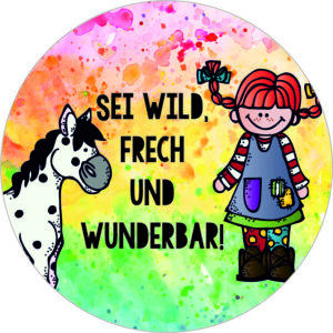 Buttonvorlage: Wild und frech
