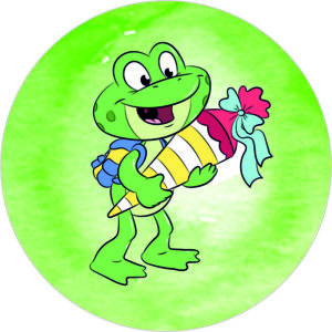 Buttonvorlage: Einschulung Froschklasse