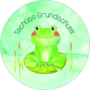 Buttonvorlage: Abschied Frosch