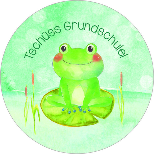 Buttonvorlage: Abschied Frosch