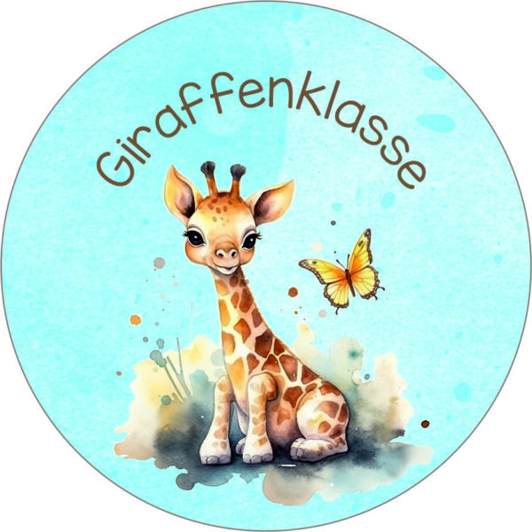 Buttonvorlage: Giraffenklasse