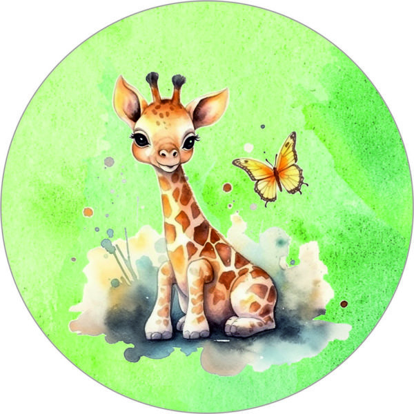 Buttonvorlage: Giraffe