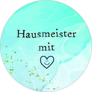Buttonvorlage: Hausmeister mit Herz