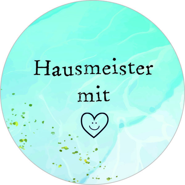 Buttonvorlage: Hausmeister mit Herz