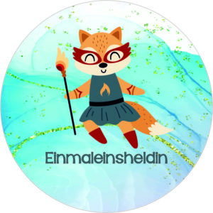 Buttonvorlage: Einmaleinsheldin