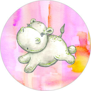 Buttonvorlage: Nilpferd