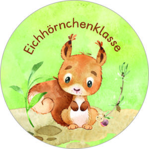 Buttonvorlage: Eichhörnchenklasse