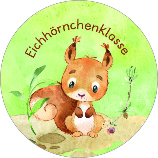 Buttonvorlage: Eichhörnchenklasse