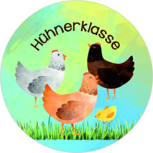 Buttonvorlage: Hühnerklasse