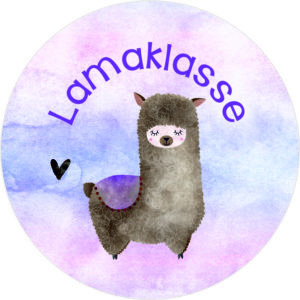 Buttonvorlage: Lamaklasse