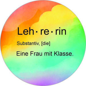 Buttonvorlage: Lehrerin 2