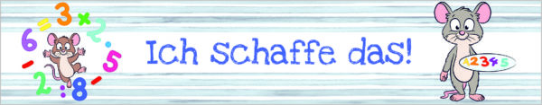 Vorlage für Lineal: Maus - Ich schaffe das!