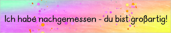 Vorlage für Lineal: Nachgemessen
