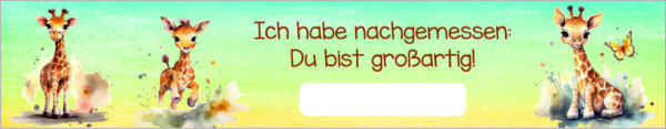 Vorlage für Lineal: Giraffe