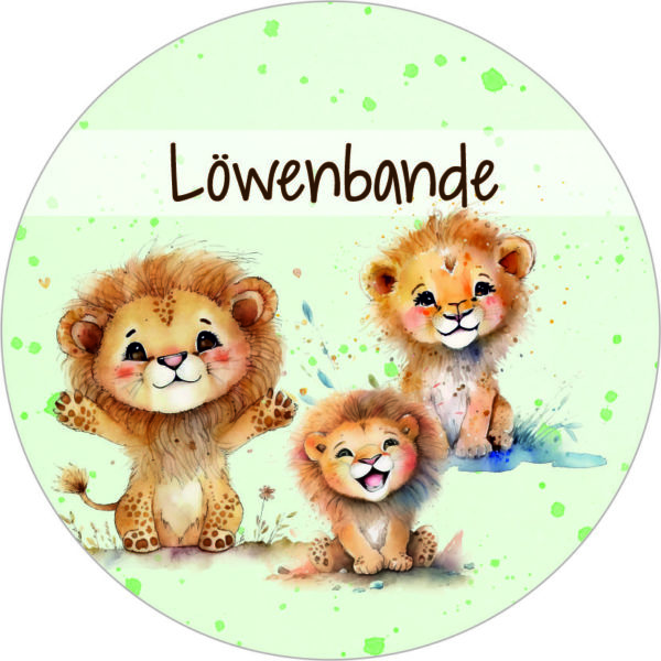 Buttonvorlage: Löwenbande