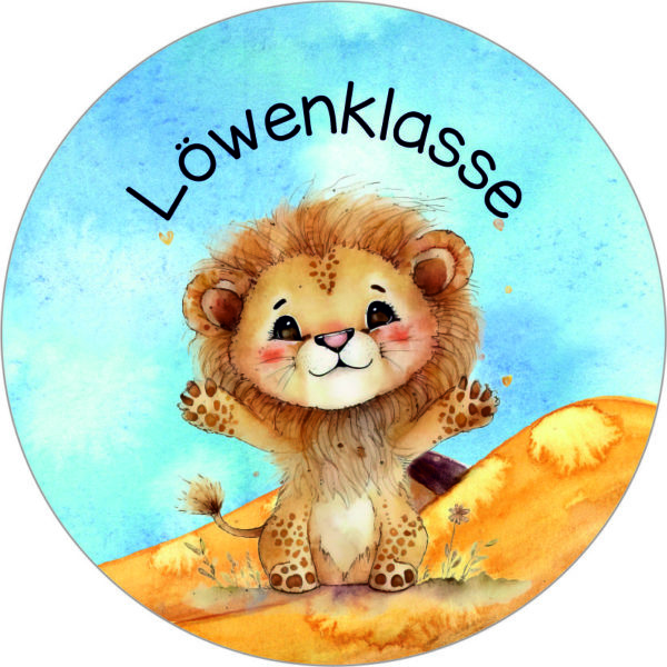 Buttonvorlage: Löwenklasse