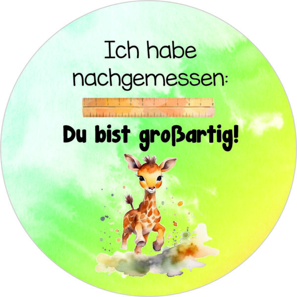 Buttonvorlage: Ich habe nachgemessen