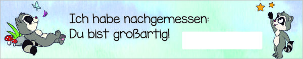 Vorlage für Lineal: Waschbär